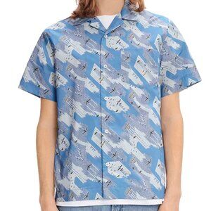 NWT - A.P.C. Airplane Chemisette Lloyd Short Sleeve Printed Shirt